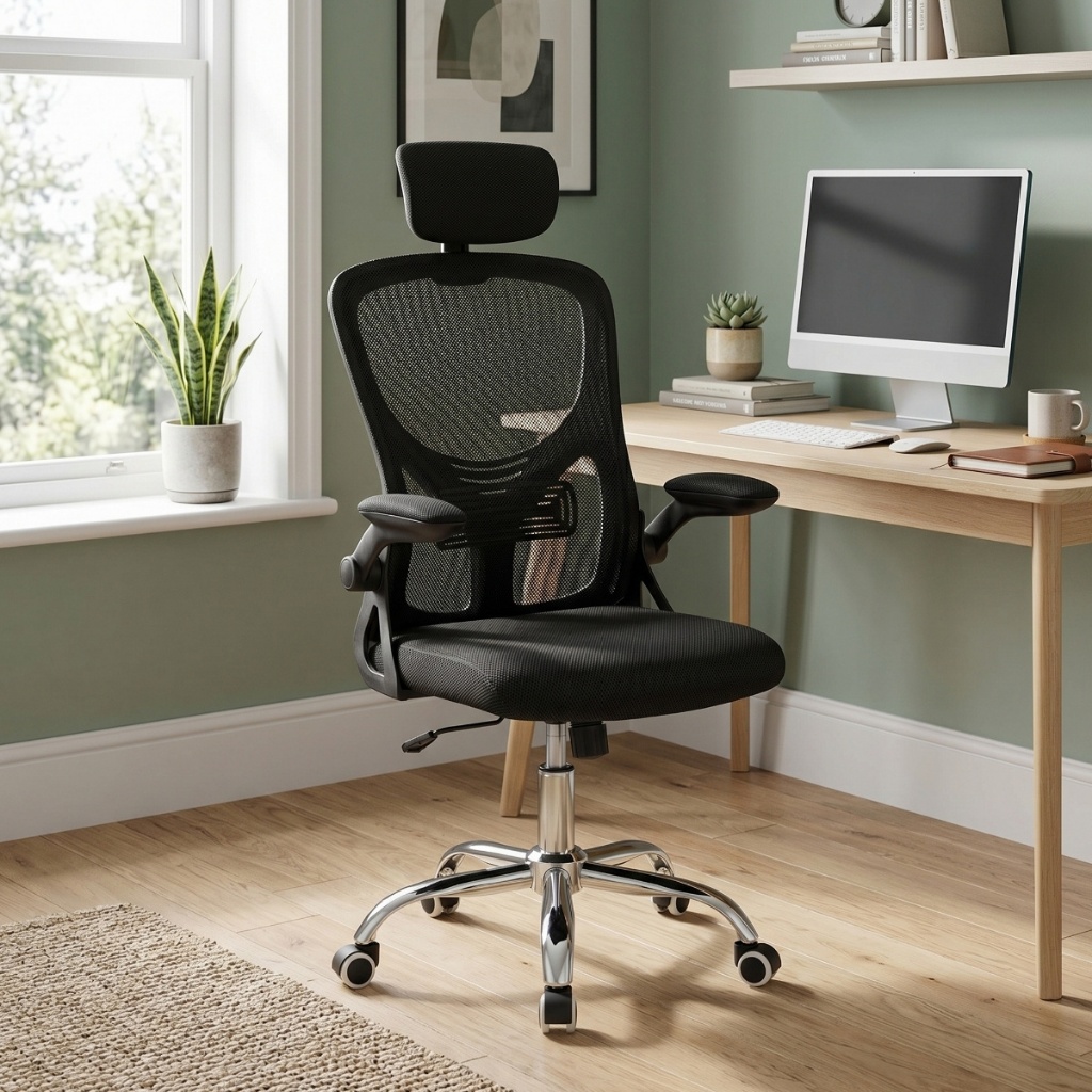 Cadeira de Escritório Ergonômica Boston B100 Giratória com Tela Respirável – Conforto Profissional