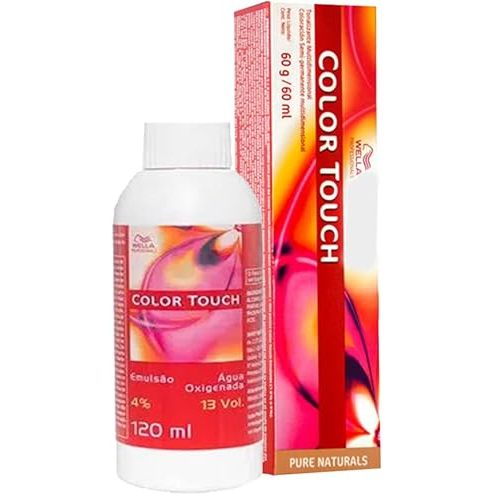 Kit Totalizante Wella Color Touch + Ox 13vol 4% 120ml Profissional Sem Amonia