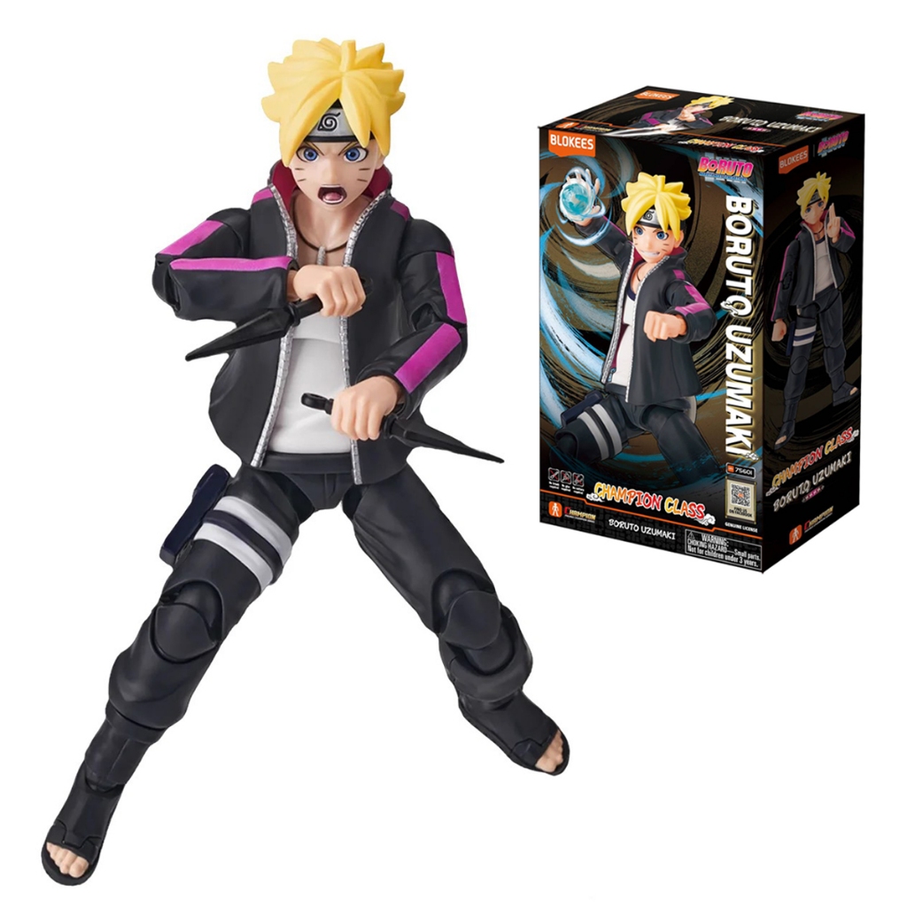 Boneco Blokees Boruto Uzumaki Model Kit Action Figure Naruto Champion Class Figura Montável