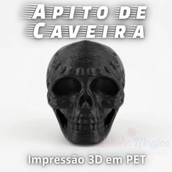 Apito de Caveira Grito Maia Asteca Halloween Susto Brincadeira Pegadinha