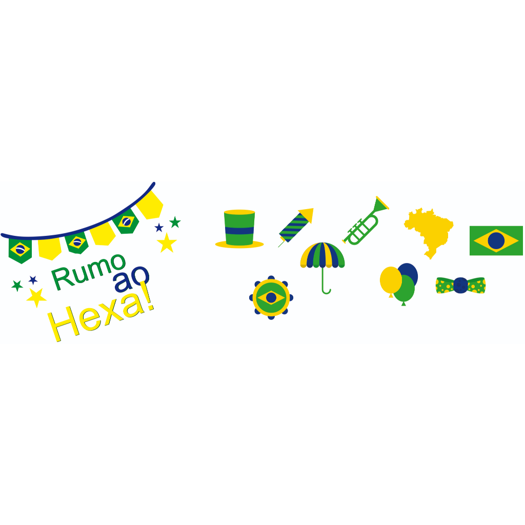 Adesivo Brasil Copa Do Mundo 2026 - Rumo Ao Hexa!!!