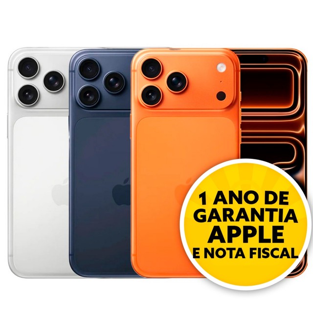 Celular IPhone 17 Pro Max 256GB 5G Dual E-sim Lacrado Original 1 Ano De Garantia