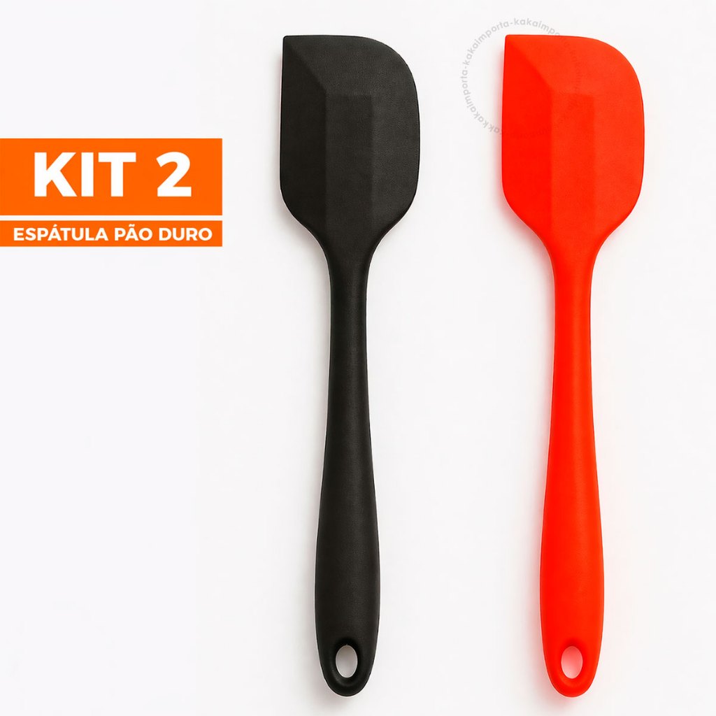 Kit 1 ou 2 Espátulas De Silicone Pão Duro Casa Cozinha Raspadora Premium 27cm em Oferta na Shopee