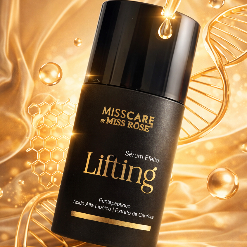 Sérum Facial Lifting Miss Care Miss Rose Rejuvenescedor Ácido Hialurônico Colágeno Hidratante Facial
