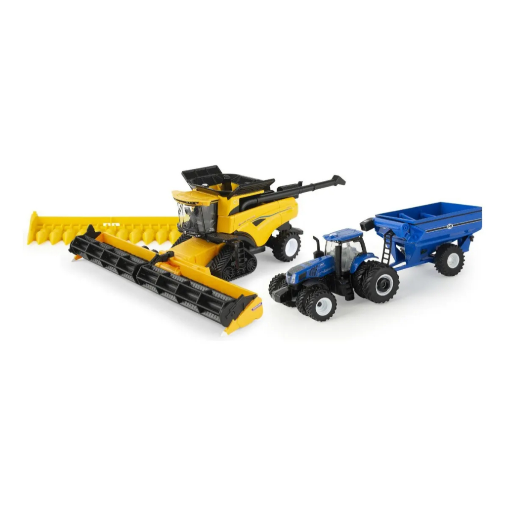 Miniatura ERTL New Holland CR8.90 Trator T8 410 Escala 1:64