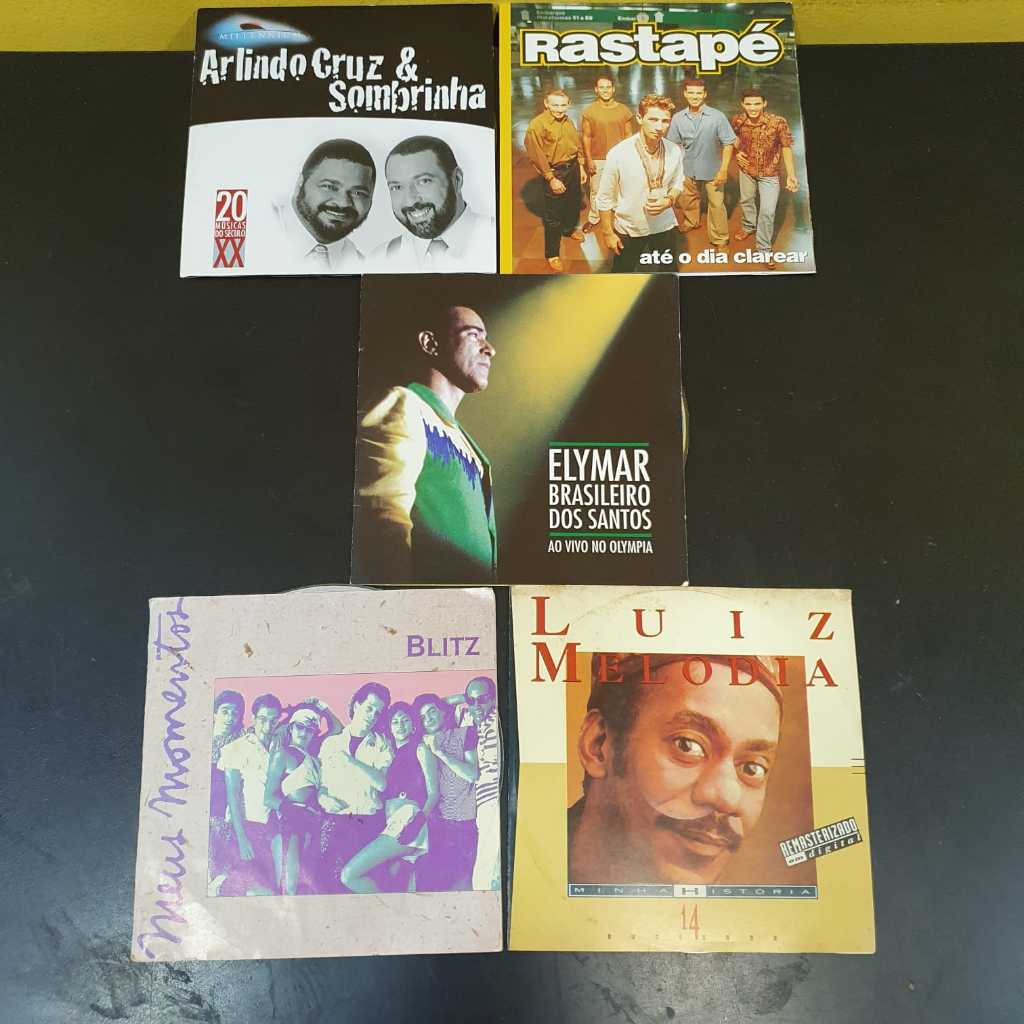 5 CDS ORIGINAIS - Arlindo Cruz + Rastapé + Blitz + Luiz Melodia + Elymar Santos - LER