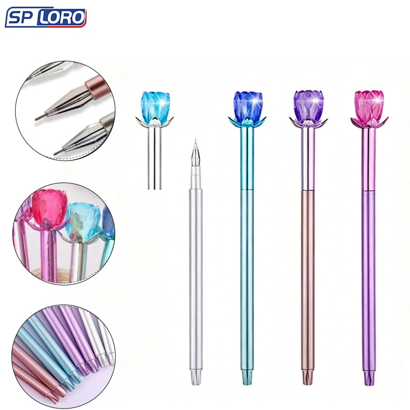 KIT 12 Canetas Diamante ou Caneta esferográfica Crystal Rose XK-6090