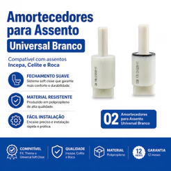 Amortecedores Para Assento Universal Branco Incepa