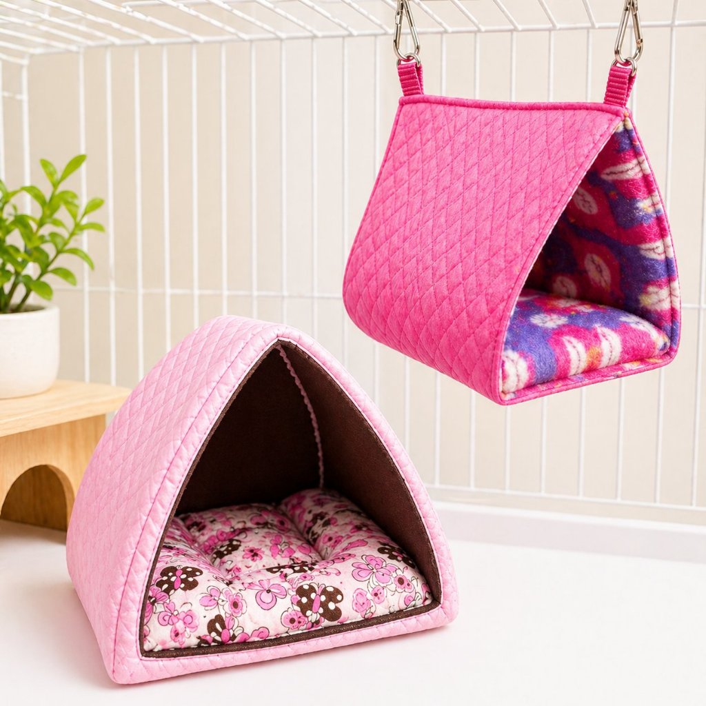 Toca Suspensa + Toca Tenda Porco da Índia Hamster e Roedores
