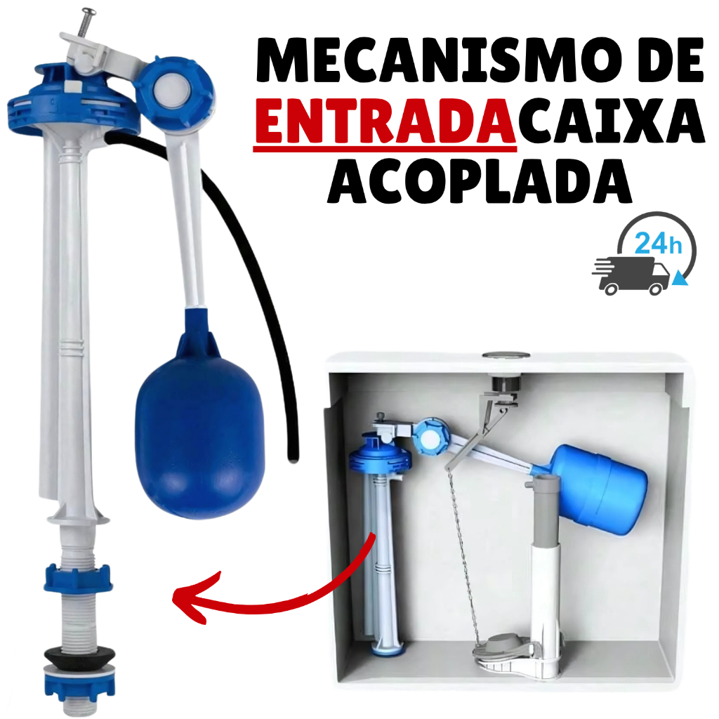 Reparo Torre ENTRADA Universal Com Boia Para Caixa Acoplada Mecanismo Valvula Para Caixa Acoplada
