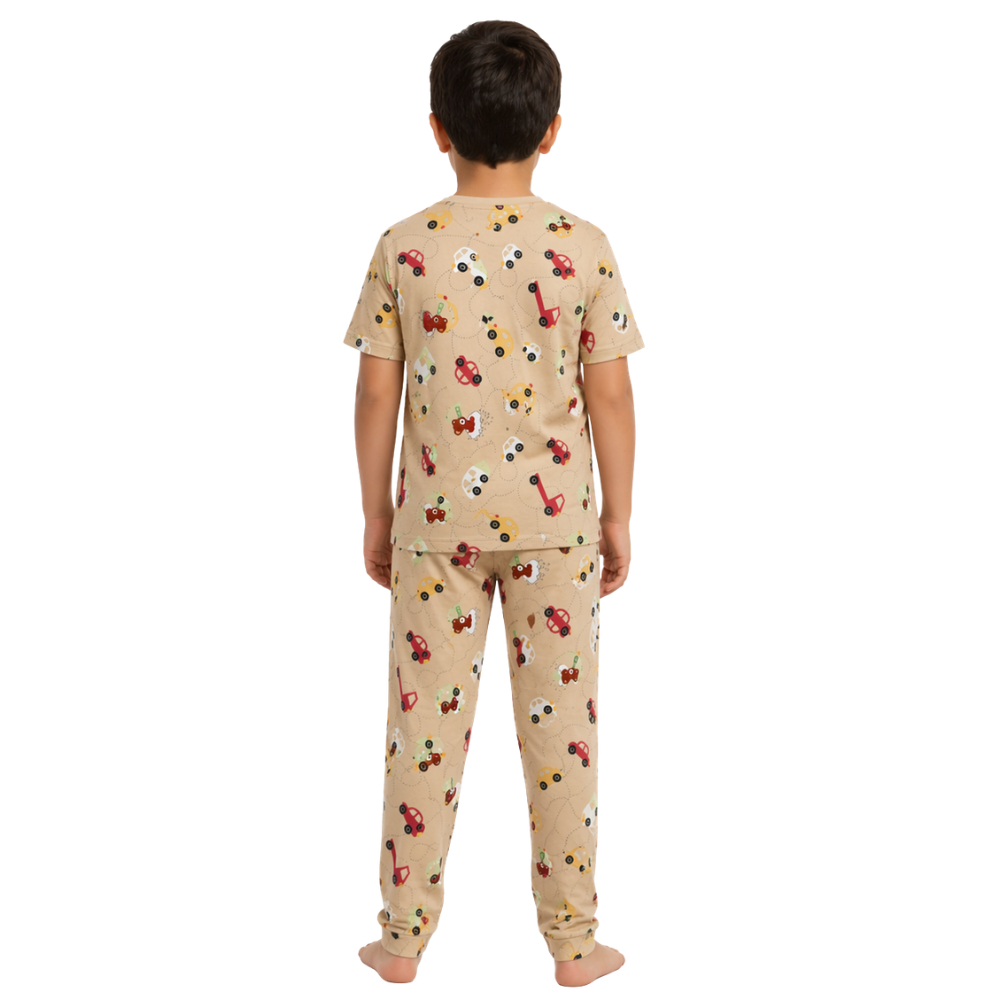 Pijama Longo Masculino Infantil Calça comprida e Blusa Manga Curta Confortável