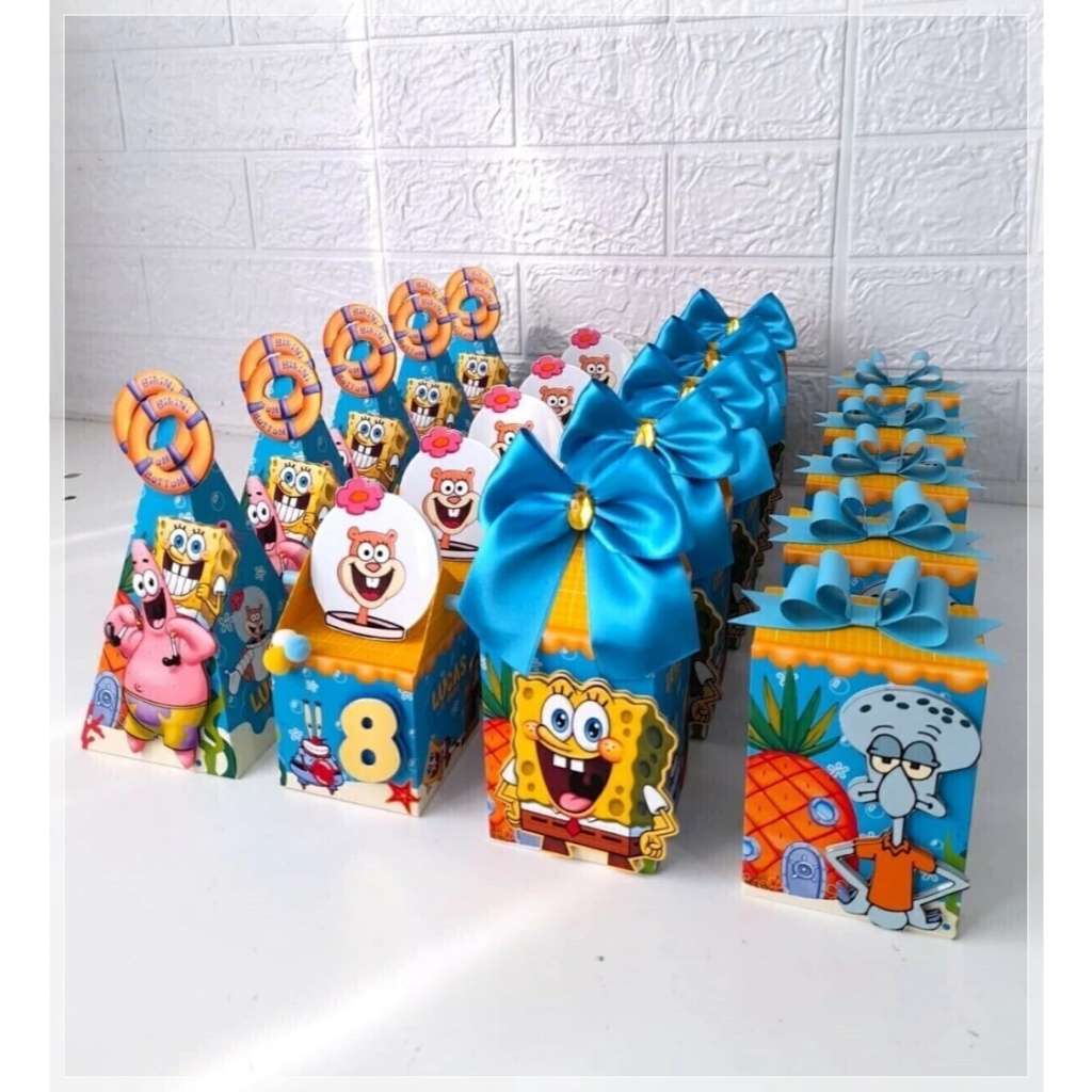 kit caixinha personalizada bob esponja-lembrancinha personalizadas-festa personalizada-aniversario personalizada