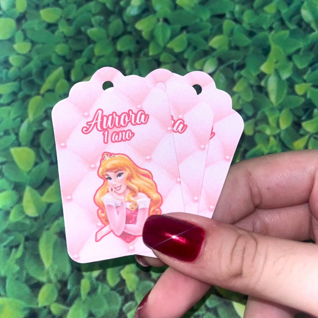 Tags Personalizadas para Festas BELA ADORMECIDA PRINCESA AURORA | Lembrancinha | Etiqueta | Decoração