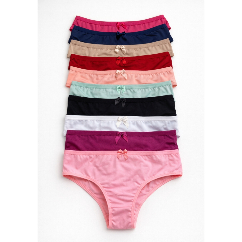 Kit Calcinha Infantil Juvenil Menina Moça Forro 100% Algodão