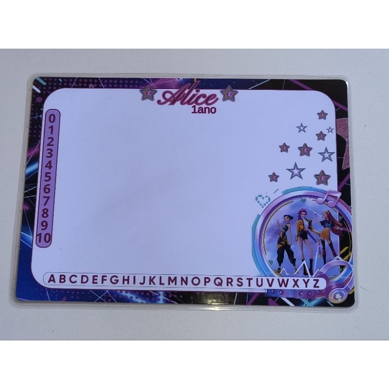 Lousa Mágica Personalizada Kpop Lembrancinha de Aniversário Infantil com Nome Tema Festa Brinde Criativo Educativo