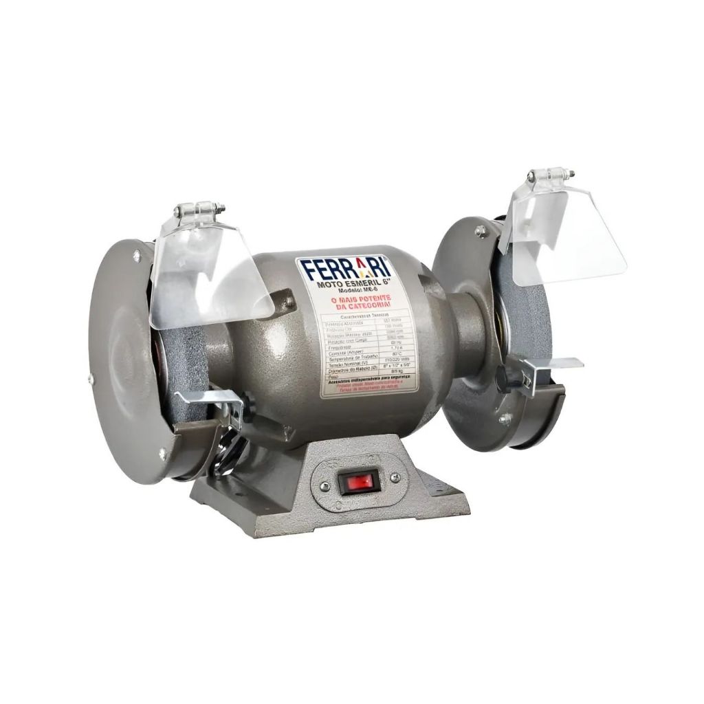 Moto Esmeril De Bancada Bivolt 6 Pol. 360w Ferrari Me-6 110V/220V