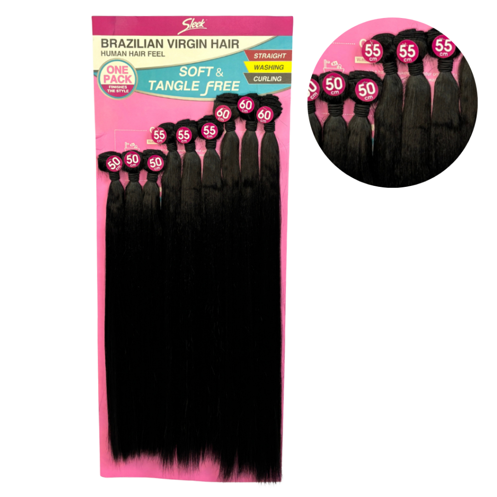 Cabelo Rebecca Sleek Whitney Plus Bio Fibra Liso Na Tela Idêntico Ao Humano 320gr 60cm