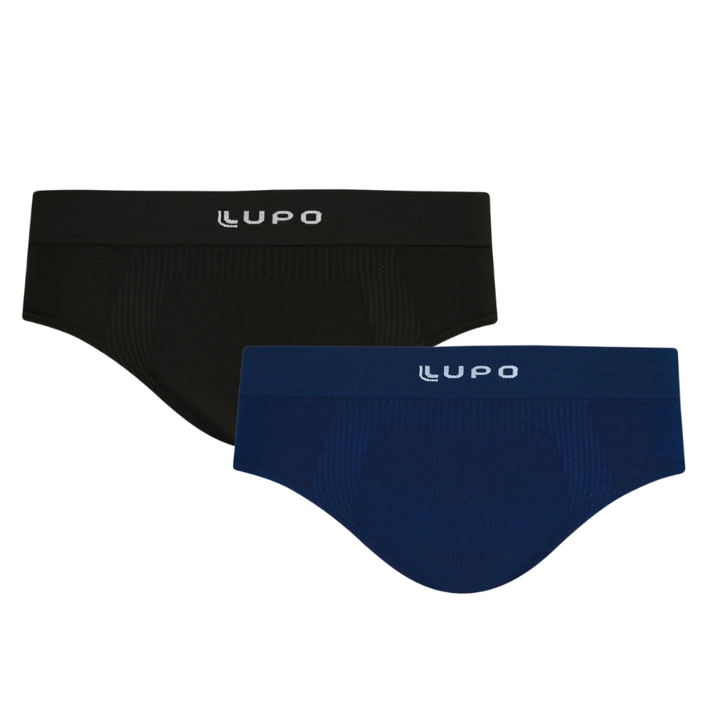 Kit 2 Cueca Slip Masculino Lupo Modal Cós Elastico Sem Costura Original 681