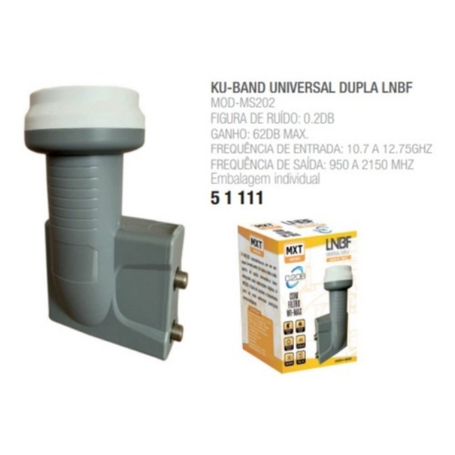 Divisor LNB Duplo Banda Ku Universal HD MXT