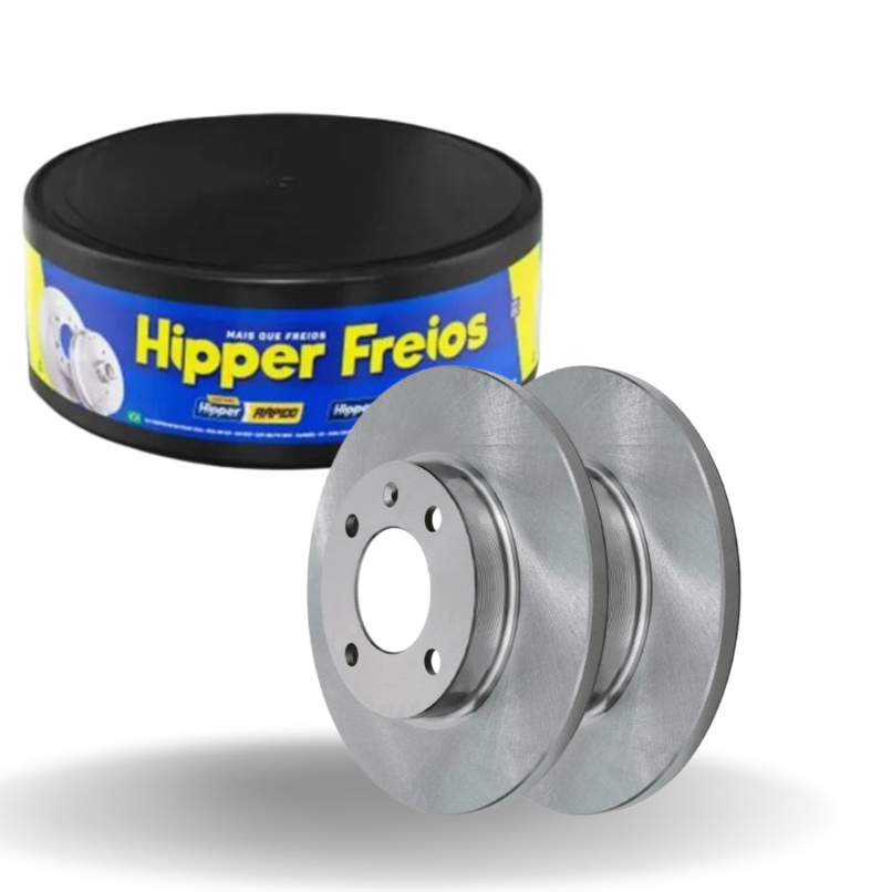 Par Disco Freio Dianteiro Saveiro 1985 ate 2001 SÓLIDO Hipper Freios