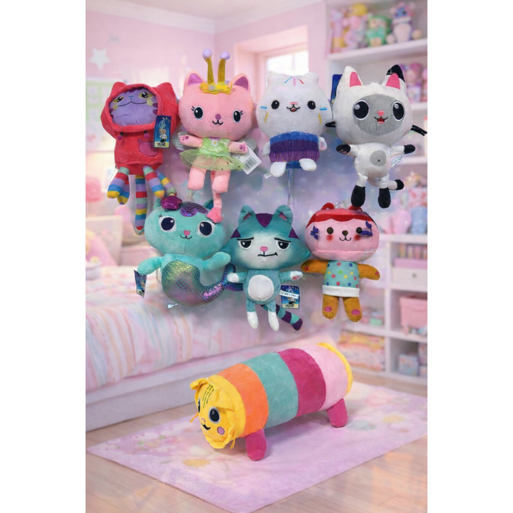 Pelúcia da Casa Mágica da Gabby Pandy Paws Gatuno Catnip Pillow Cat Mercat  e Gatinho Almofagato