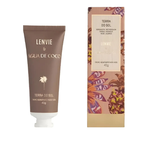 Creme Para Mãos Terra Do Sol Água De Coco E Lenvie 40g