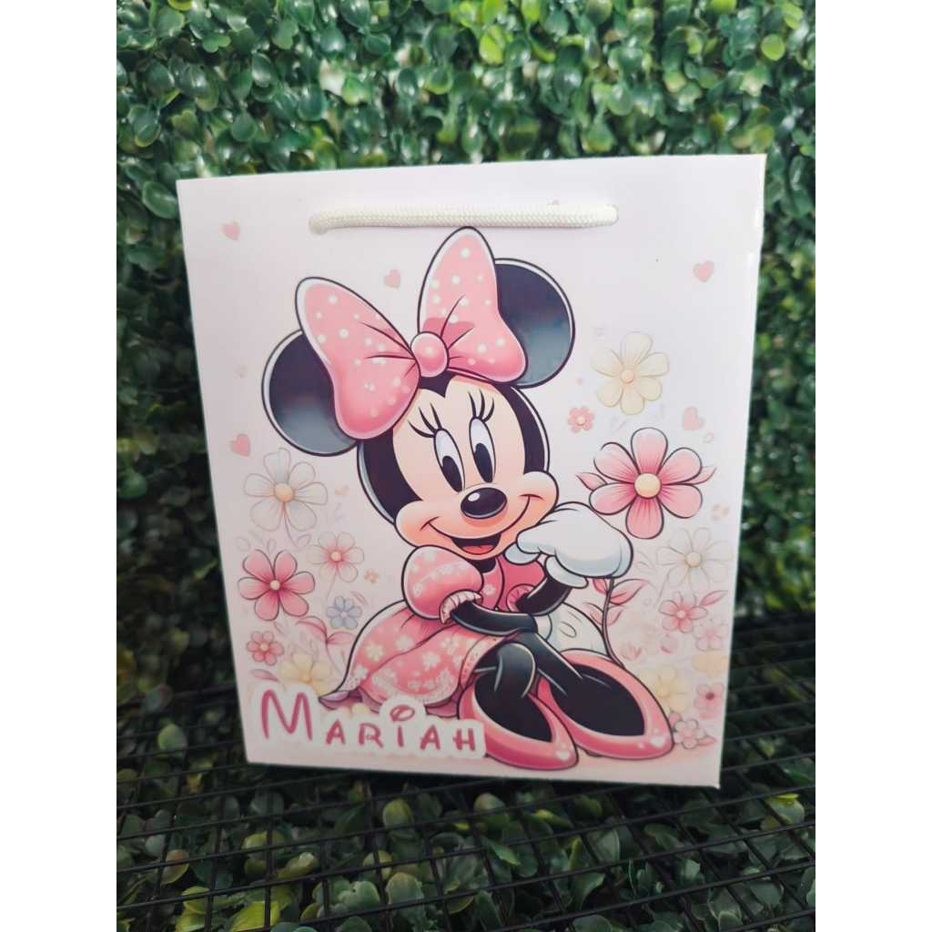 Sacola Personalizada Minnie Rosa para Festa Infantil