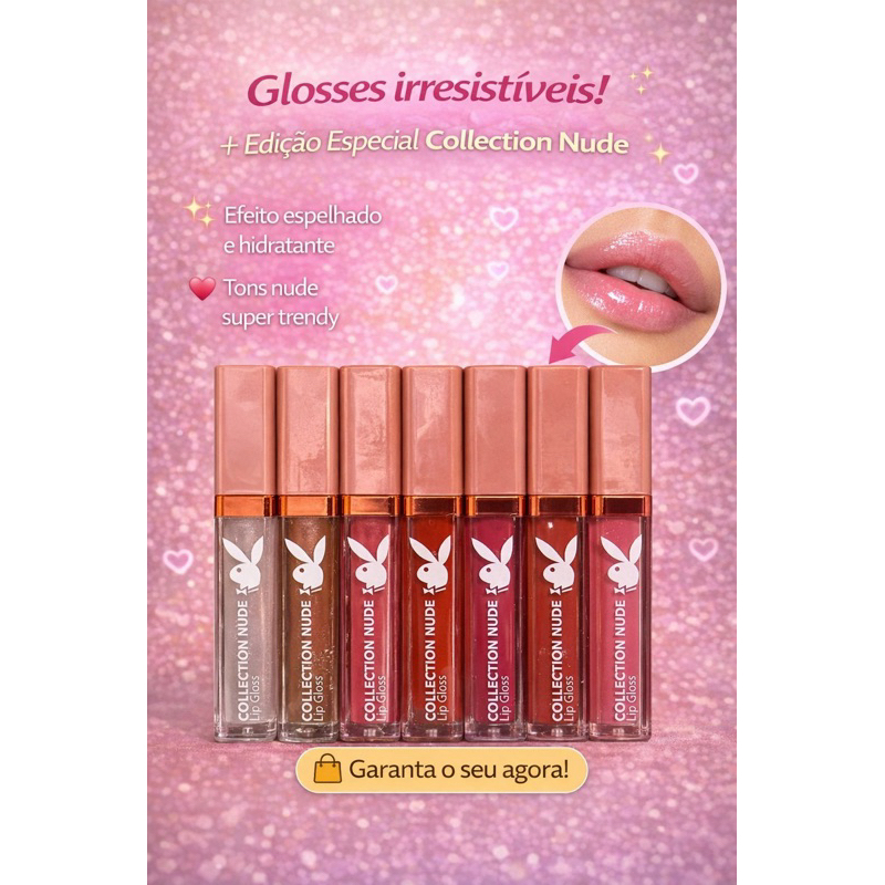 Lip Gloss Playboy Super Glossy E Longa Duração
