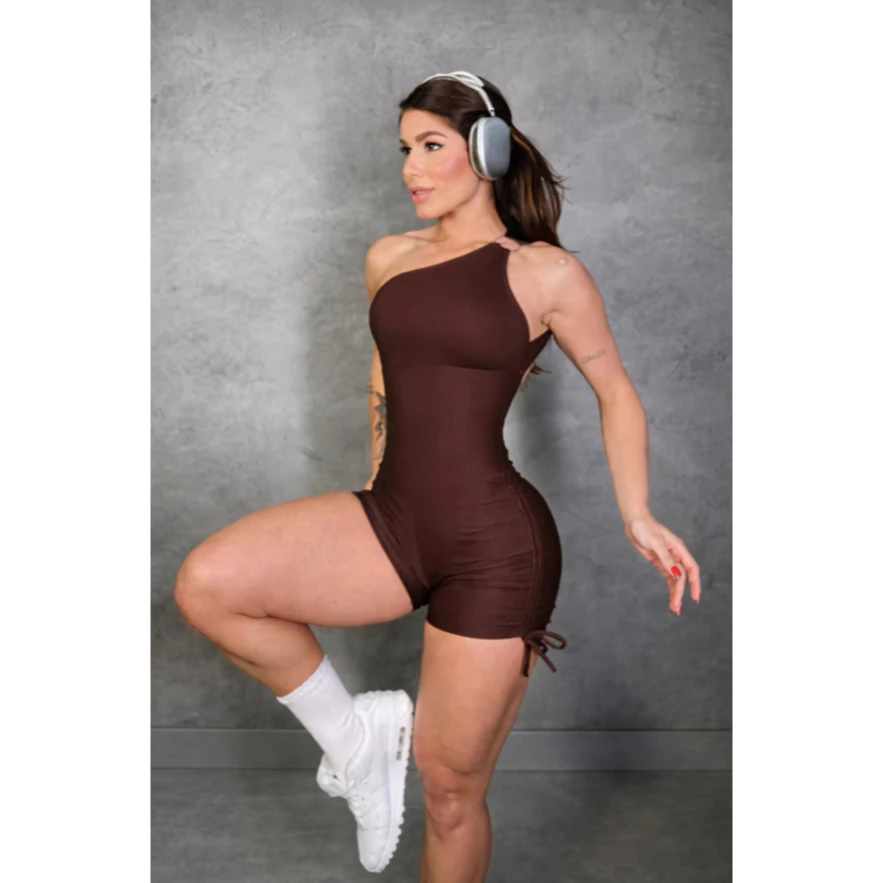 Macaquinho academia detalhe argola no ombro empina bumbum -- suplex premium — imagem 1