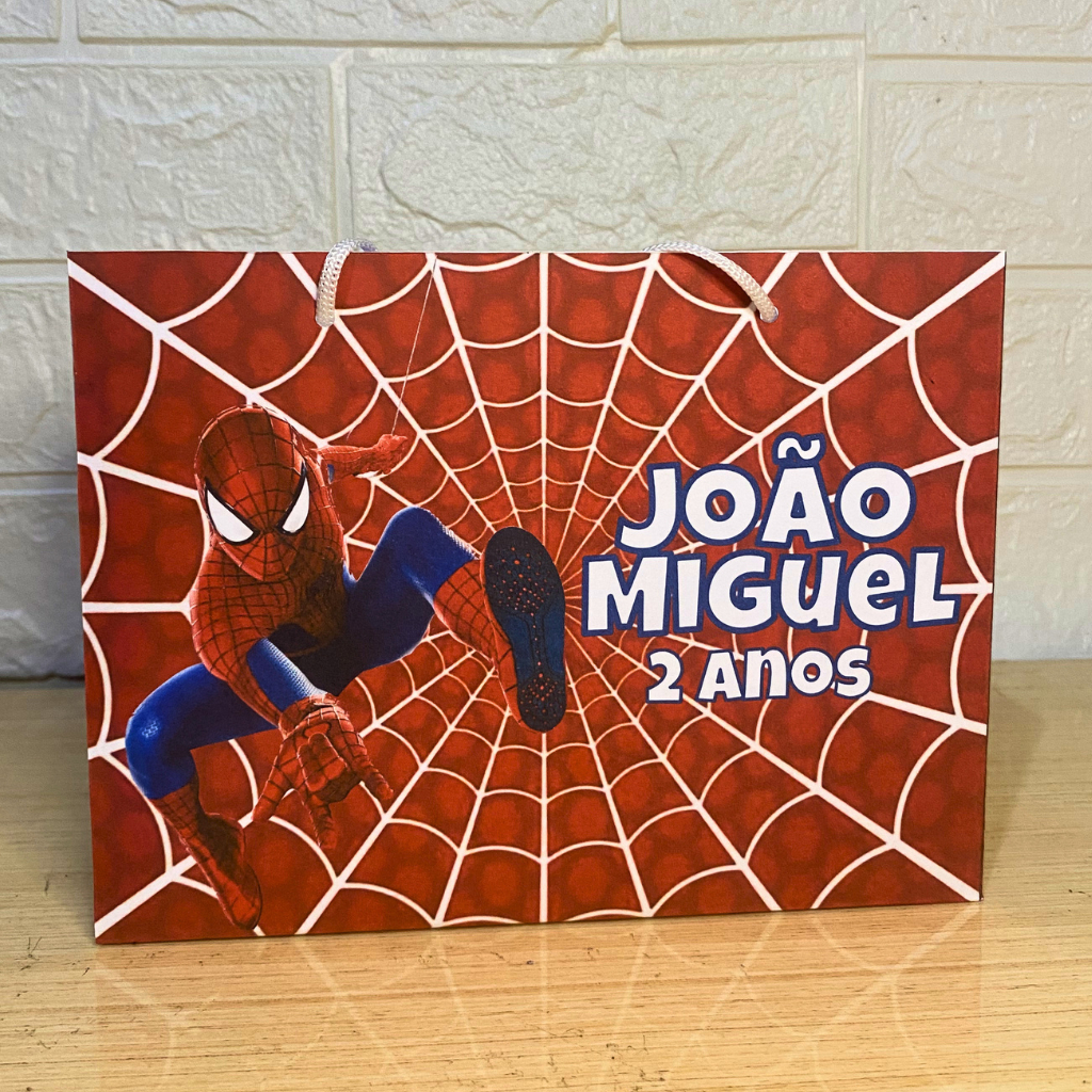 Sacolinha Personalizada  Homem Aranha | Lembrancinha de Aniversário | Aniversario do Homem Aranha | Sacola Personalizada