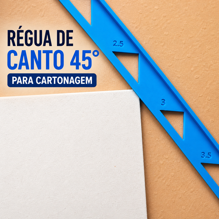 Régua de Canto 45° para Cartonagem | Guia de Corte 2 a 3.5mm Encadernação Tudo em Um