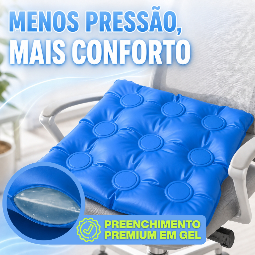 Almofada Gel Ortopédica Quadrada Anti Escaras