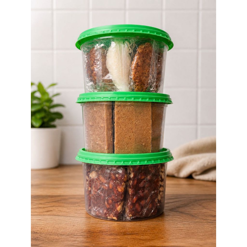 Kit Festa junina Paçoca Cocada e Pé de moleque 1,4kg 30 unidades