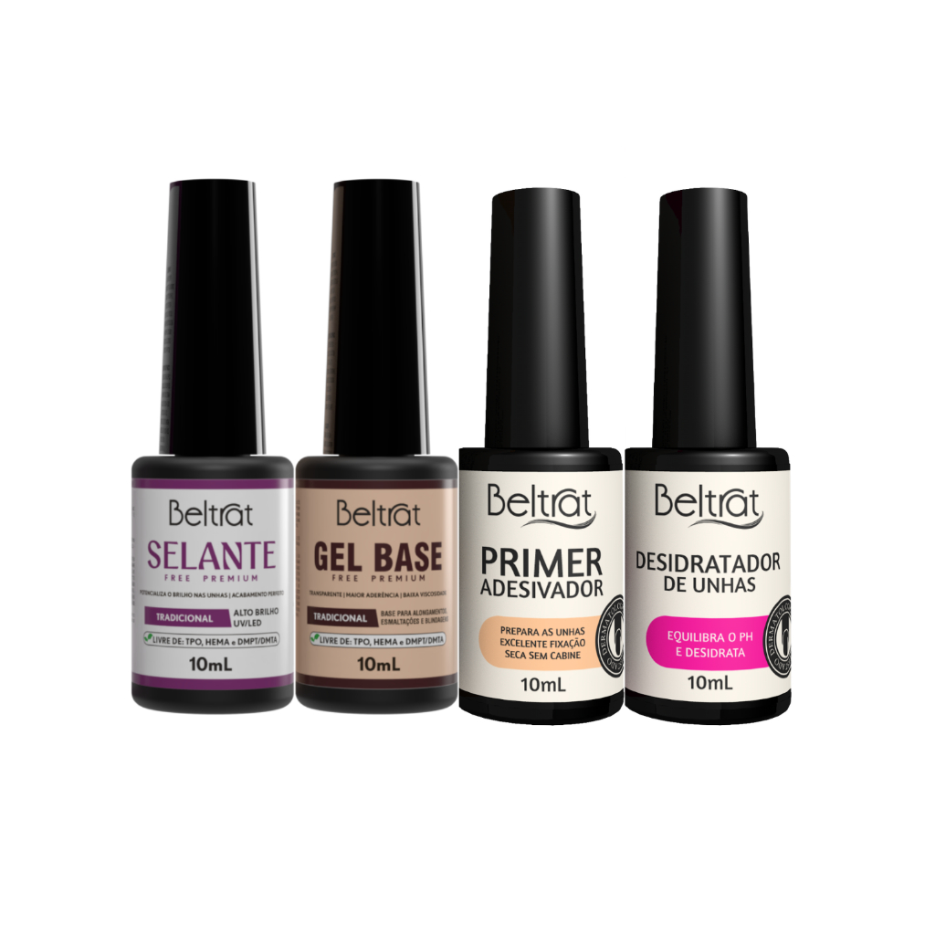Kit Blindagem Selante + Gel Base + Primer Adesivador + Desidrat - Beltrat