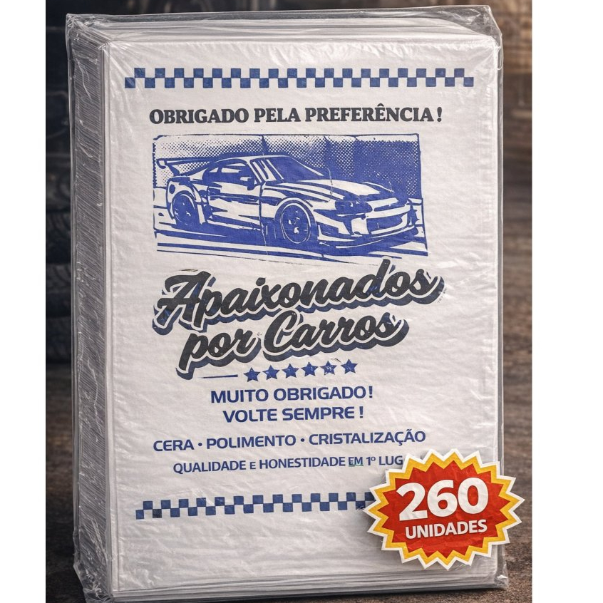 Tapetinho Papel Descartavel 260 Folhas Para Estetica Automotiva