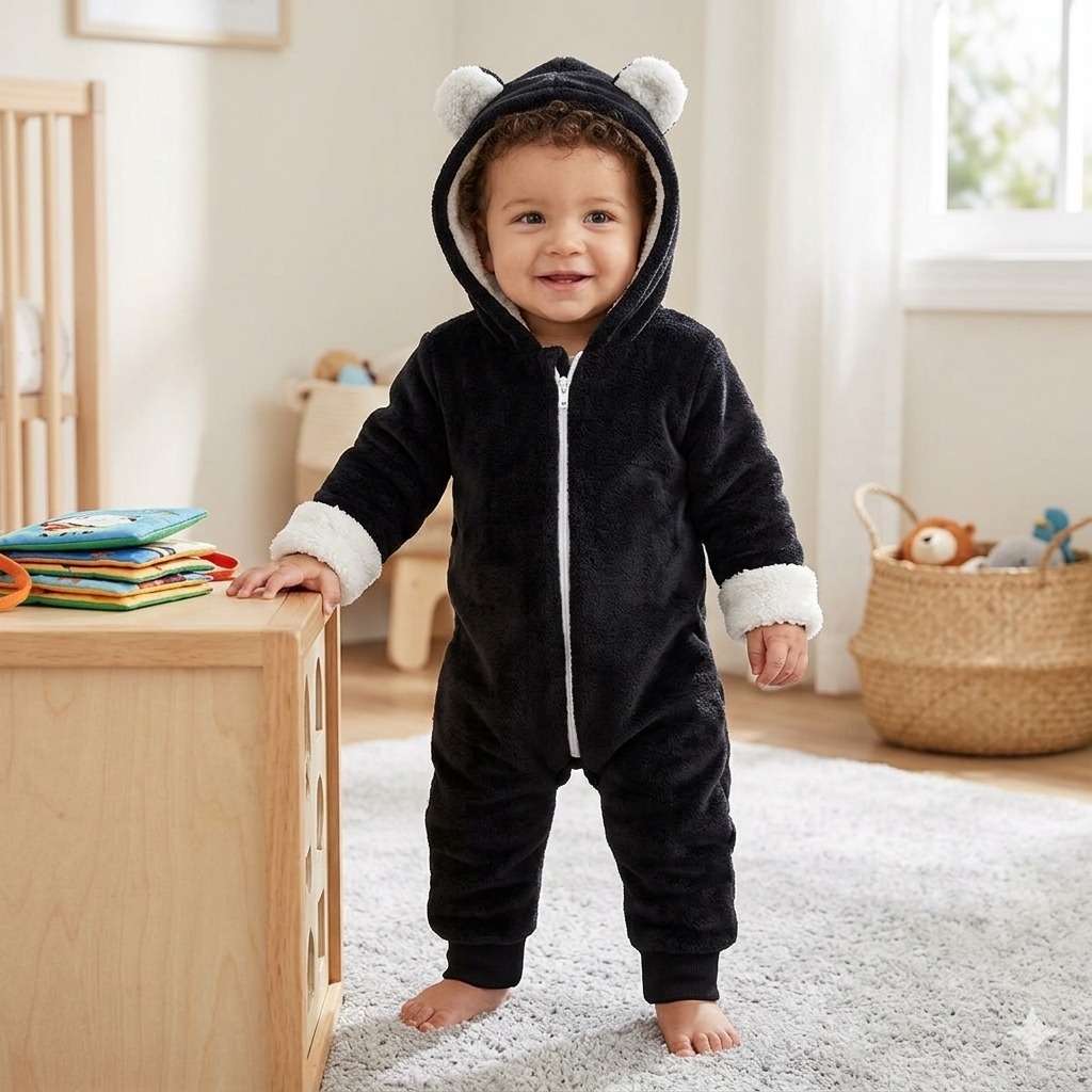 Macacão Bebê Menino Menina Quentinho Carneirinho Teddy Roupa de Bebê Menino Menina