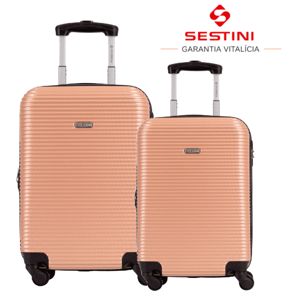 Mala de Viagem SESTINI, EXPANSÍVEL, Cadeado TSA, GARANTIA VITALÍCIA,ORIGINAL KIT PG,Mala para Viagem
