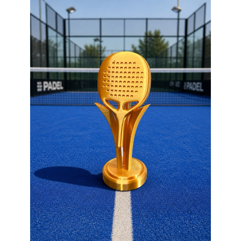 Troféu Raquete de Padel Decorativo Luxo - Impressão 3D Alta Qualidade