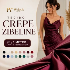 Tecido Crepe Zibeline 1 Metro x 1,50m – Elegante, Estruturado e com Brilho Sofisticado