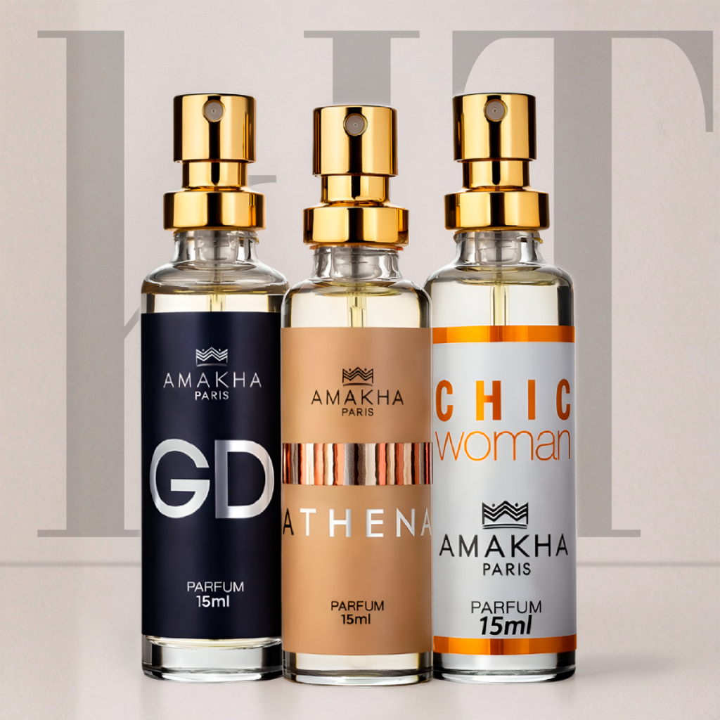 Kit 3 Perfumes Feminino Fragrâncias Intensa  Marcantes  Elegantes  e  Duradouras