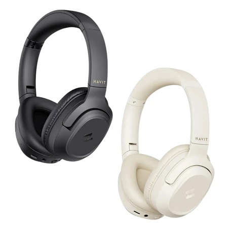 Fone de ouvido Headset Cancelamento de Ruído H612bt Sem Fio Bege ou Preto