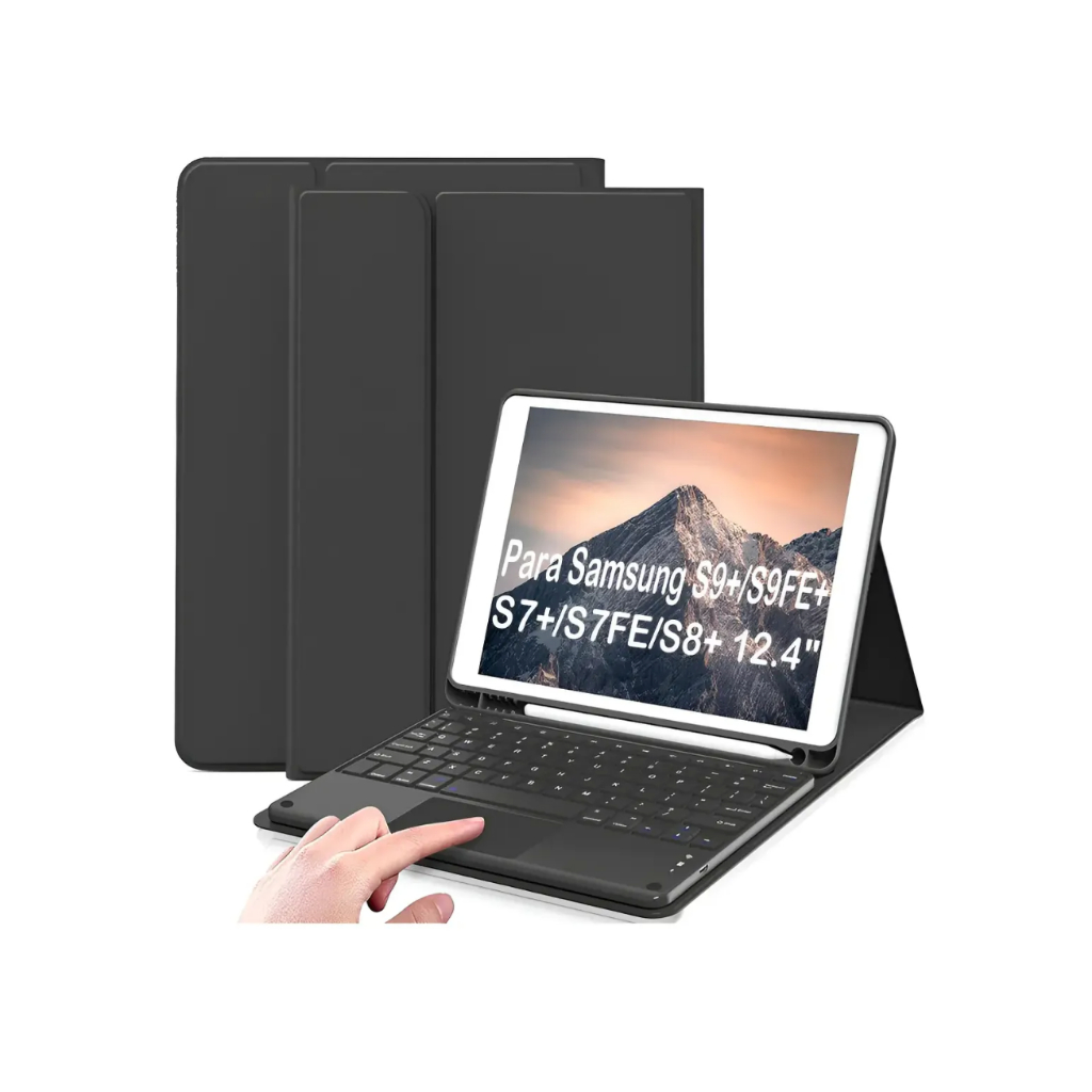 Capa protetora para teclado e touchpad para Galaxy Tab S7 S9FE/S7 S8 S9Plus 12,4