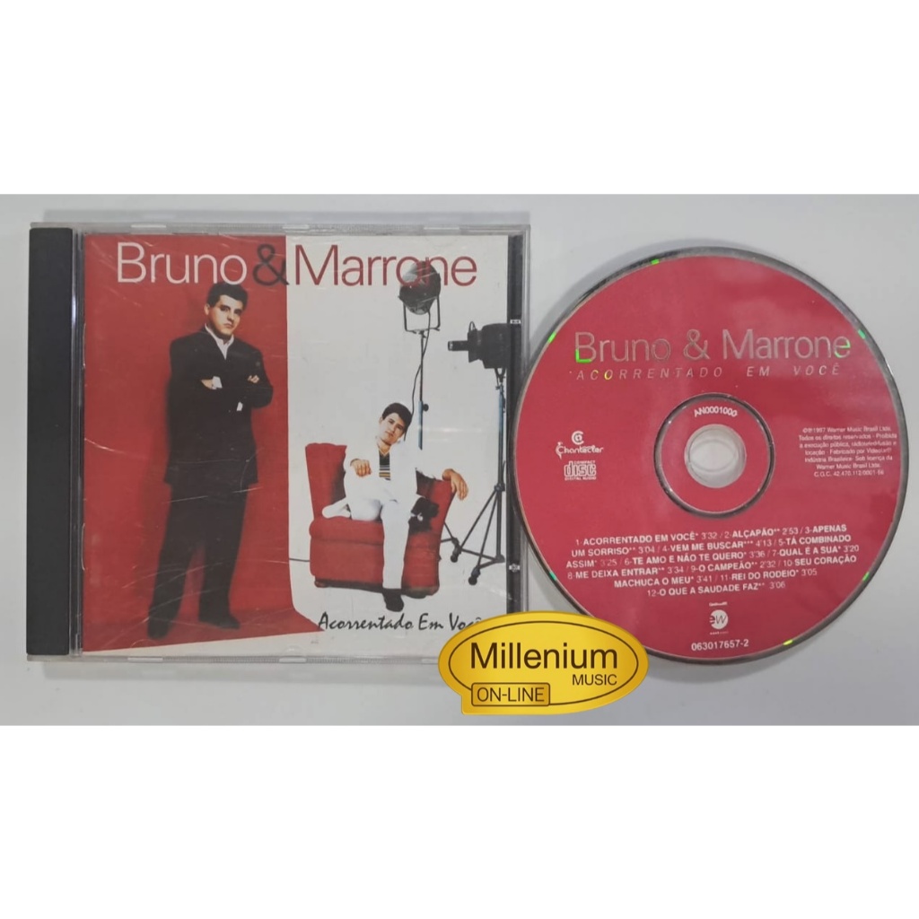 CD Bruno & Marrone  Acorrentado Em Você 1997 Original Gravadora Colecionador Ótimo Estado