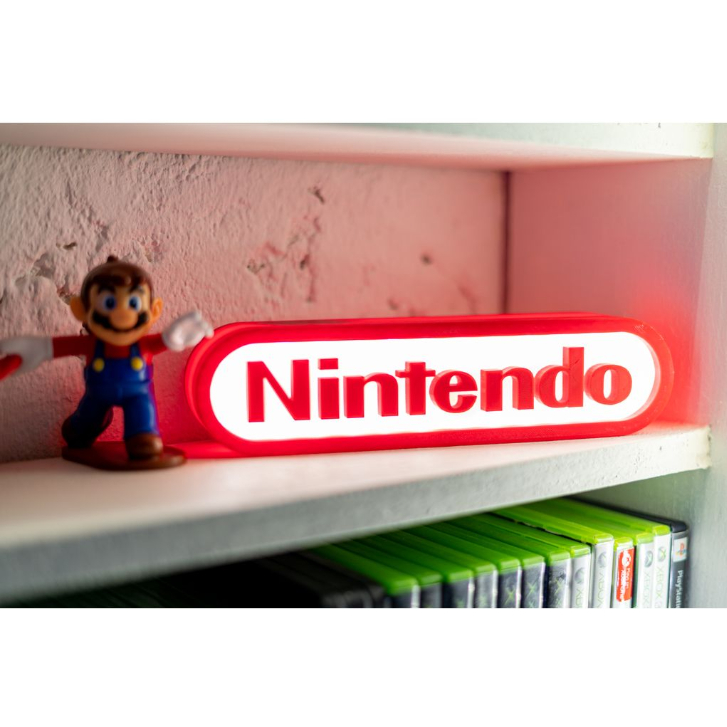 Luminária de Mesa LED USB Nintendo Decorativa Luz Noturna Geek Gamer