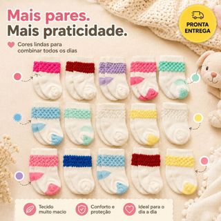 Meias para Bebê: 50% OFF! 🍼