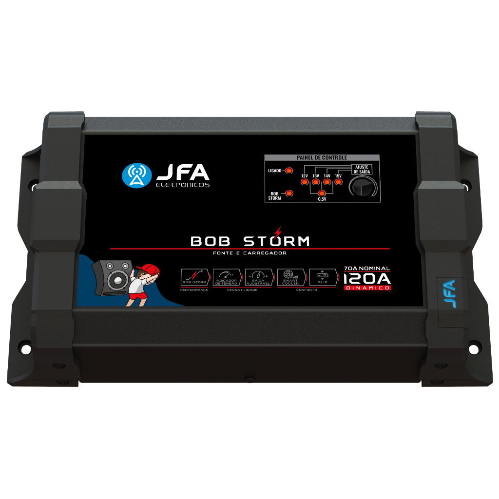 Fonte Carregador Automotivo Jfa Bob Storm 120a Bivolt 70a Nominal