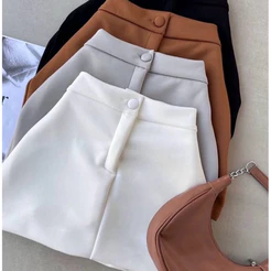 Short Saia Feminino Alfaiataria Cintura Alta Promoção Tendência 2026 Elegante e Confortável