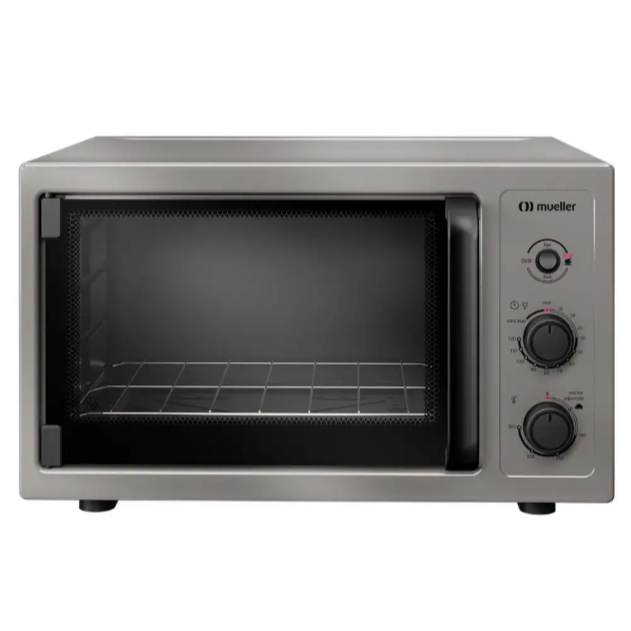 Forno Elétrico de bancada Mueller 50 litros com Grill MFB50B Titânio Potente e Versátil
