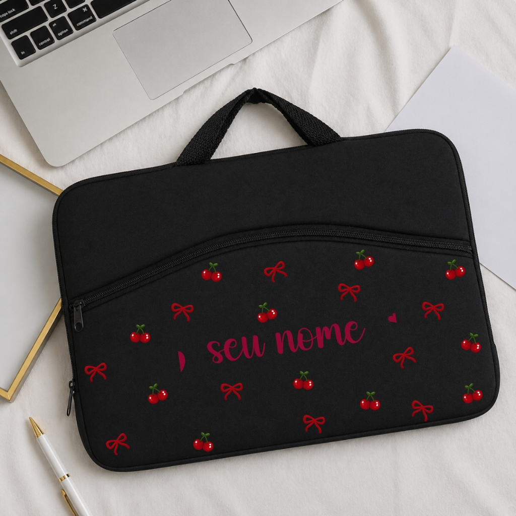 Pasta Para Notebook Personalização Com Nome Fofa Macia Atacado