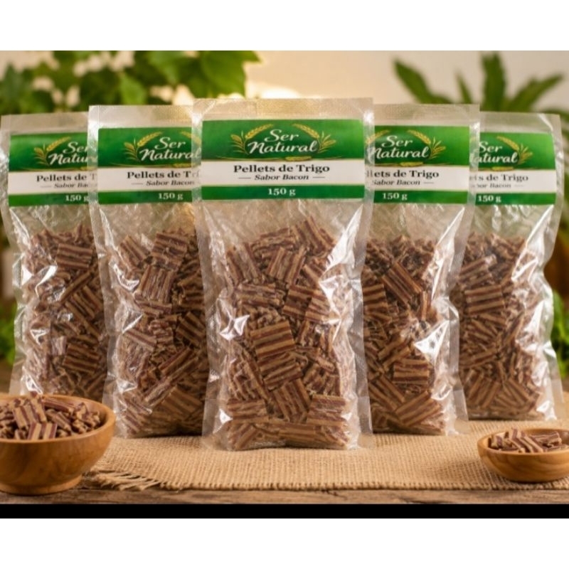 Kit 5 Pacotes Pellets de Trigo 150g Para Fritar Crocante Sabor Boteco